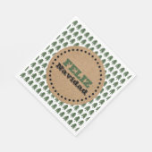 Moderner FELIZ NAVIDAD Weihnachtsbaum Serviette (Ecke)