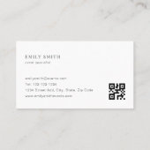 Moderner, femininer Monogramm-QR-Code in Sage Visitenkarte (Rückseite)