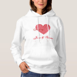 Moderner feministischer Trendy Niedlich Heart Vale Hoodie