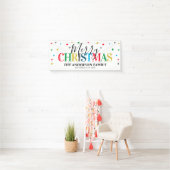 Moderner festlicher, farbenfroher Weihnachtsurlaub Banner (Insitu)