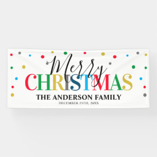 Moderner festlicher, farbenfroher Weihnachtsurlaub Banner