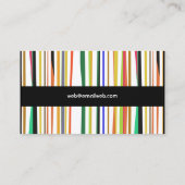 Moderner festlicher Pop Versatile Farbige Streifen Visitenkarte (Rückseite)