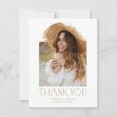 Moderner Fete Gold Foto Arch Abschluss Dankeskarte (Vorderseite)