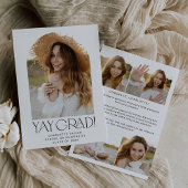 Moderner Fete Minimal Yay Grad Foto Arch Abschluss Ankündigung