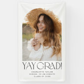 Moderner Fete Minimal Yay Grad Foto Arch Abschluss Banner (Vertikal)