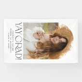 Moderner Fete Minimal Yay Grad Foto Arch Abschluss Banner (Horizontal)