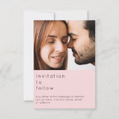 Moderner, fett formatierter Text mit doppeltem Fot Einladung (Rückseite)