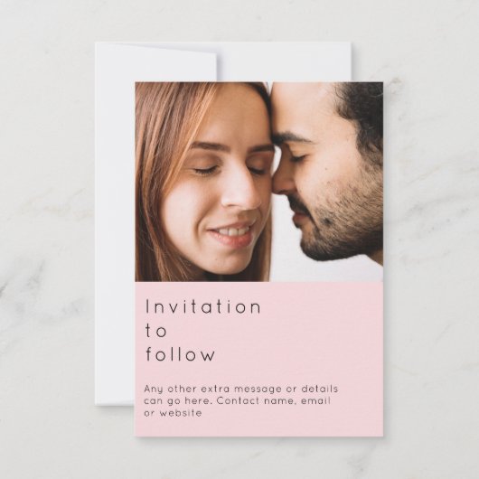 Moderner, fett formatierter Text mit doppeltem Fot Einladung (Rückseite)