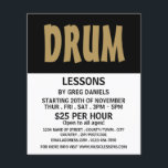 Moderner, fett, trommelnde Lektionen Werbung Flyer<br><div class="desc">Moderne,  kühne,  trommelnde Lektionen Werbe-Flyer durch den Business Card Store.</div>