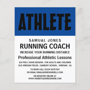 Moderner, fett- und athletischer Lesson Advert Fly Flyer