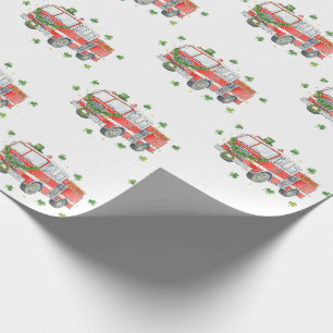Moderner Feuerwehrmann St. Patrick's Day-Feuerwehr Geschenkpapier