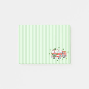 Moderner Feuerwehrmann St. Patrick's Day-Feuerwehr Post-it Klebezettel