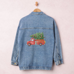 Moderner Feuerwehrmann Weihnachten Feuerwehrauto Jeansjacke