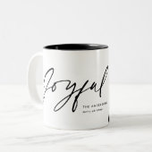 Moderner Filmstreifen 5 Foto Weihnachtsgrün Zweifarbige Tasse (Vorderseite Links)