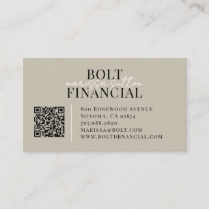 Moderner Finanzberater-QR-Code Visitenkarte