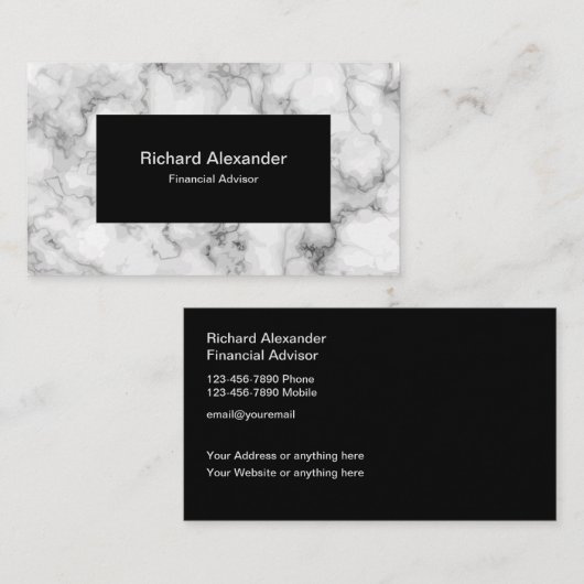 Moderner Finanzberater Visitenkarte (Vorne/Hinten)