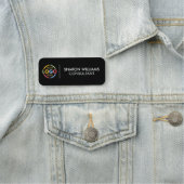 Moderner Firmenlogo Mitarbeiter von Magnetic Namensschild (Beispiel)