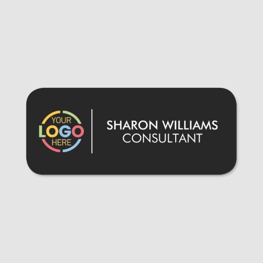 Moderner Firmenlogo Mitarbeiter von Magnetic Namensschild (Vorderseite)