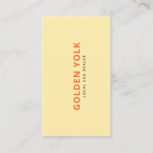 Moderner Firmenname des Eierhändlers mit Adresse Visitenkarte (Vorderseite)