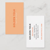 Moderner Firmenname des Eierhändlers mit Adresse Visitenkarte (Vorne/Hinten)