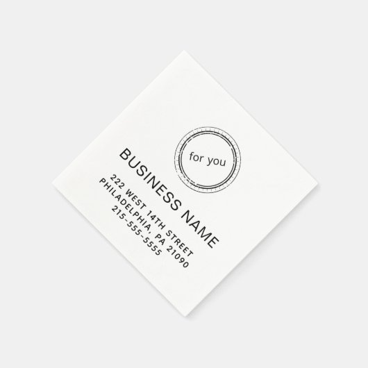 Moderner Firmenname oder Logo Napkins Serviette (Ecke)