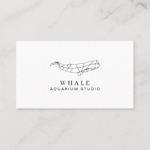 Moderner Fisch Aquarium Wal Visitenkarte