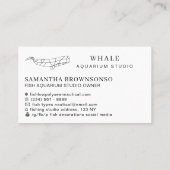 Moderner Fisch Aquarium Whale Visitenkarte (Rückseite)