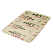 Moderner Fisch aus dem Mittelalter Badematte (Schrägansicht)