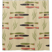 Moderner Fisch aus dem Mittelalter Duschvorhang (Vorderseite)