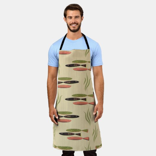 Moderner Fisch aus dem Mittelalter Schürze (Getragen)