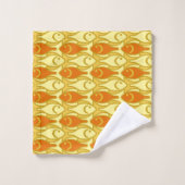 Moderner Fisch aus dem Mittelalter, Senfgelb und O Badhandtuch Set (Waschlappen)