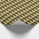 Moderner Fisch, braun und gelb Geschenkpapier (Ecke)