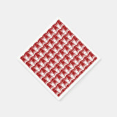 Moderner Fisch, dunkelrot und weiß Serviette (Ecke)