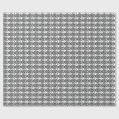 Moderner Fisch, grau, weiß und schwarz Geschenkpapier (Flach)