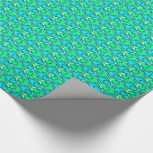 Moderner Fisch, Jadegrün Geschenkpapier (Ecke)