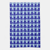 Moderner Fisch, Kobalt und hellblau Geschirrtuch (Vertikal)