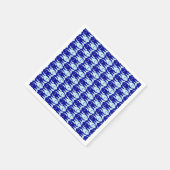 Moderner Fisch, Kobalt und hellblau Serviette (Ecke)