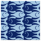Moderner Fisch, Kobalt und hellblau Stoff (Nahaufnahme)