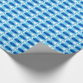 Moderner Fisch, kobaltblau Geschenkpapier (Ecke)