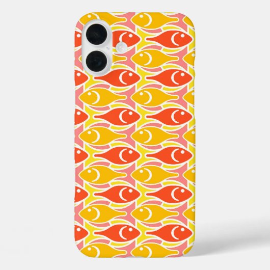 Moderner Fisch, Mandarine orange Case-Mate iPhone Hülle (Rückseite)