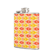 Moderner Fisch, Mandarine orange Flachmann (Links)