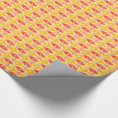 Moderner Fisch, Mandarine orange Geschenkpapier (Ecke)