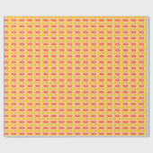 Moderner Fisch, Mandarine orange Geschenkpapier (Flach)