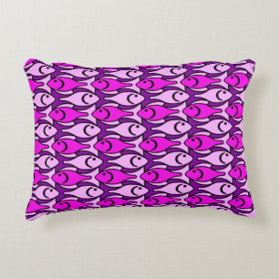 Moderner Fisch, Orchideenrosa und Violett aus dem Zierkissen