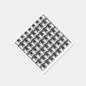 Moderner Fisch, schwarz-weiß Serviette (Ecke)