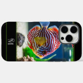 Moderner Fisch Tank, eingraviert Case-Mate iPhone Hülle (Rückseite (Horizontal))