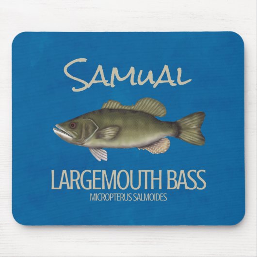 Moderner Fischfang Große Mouth Bass Einfache Angle Mousepad (Vorne)
