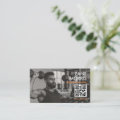 Moderner Fitness-Coach-Foto-QR-Code Visitenkarte (Stehend Vorderseite)