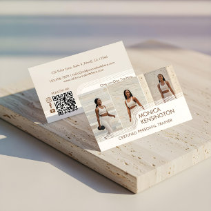 Moderner Fitness-Coach Personal Trainer Foto-Layou Visitenkarte