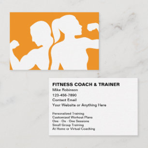 Moderner Fitness-Coach und Trainer Visitenkarte